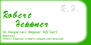 robert heppner business card